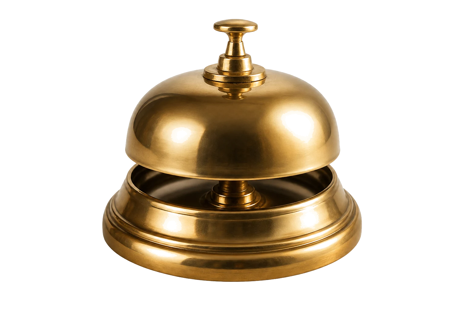 Gold hotel service bell